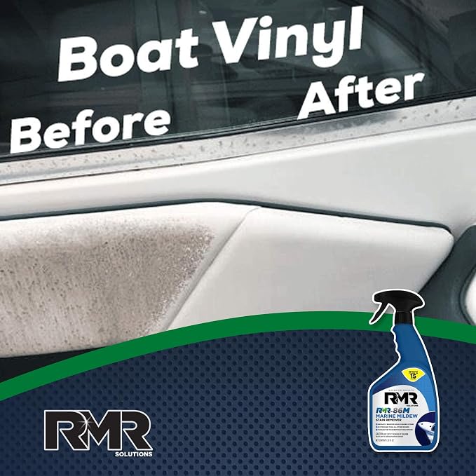 RMR-86M Marine Stain Remover, Professional-Strength Mold & Mildew Stain Eliminating Cleaning Spray For Boats & Marine Surfaces, 1 Gallon