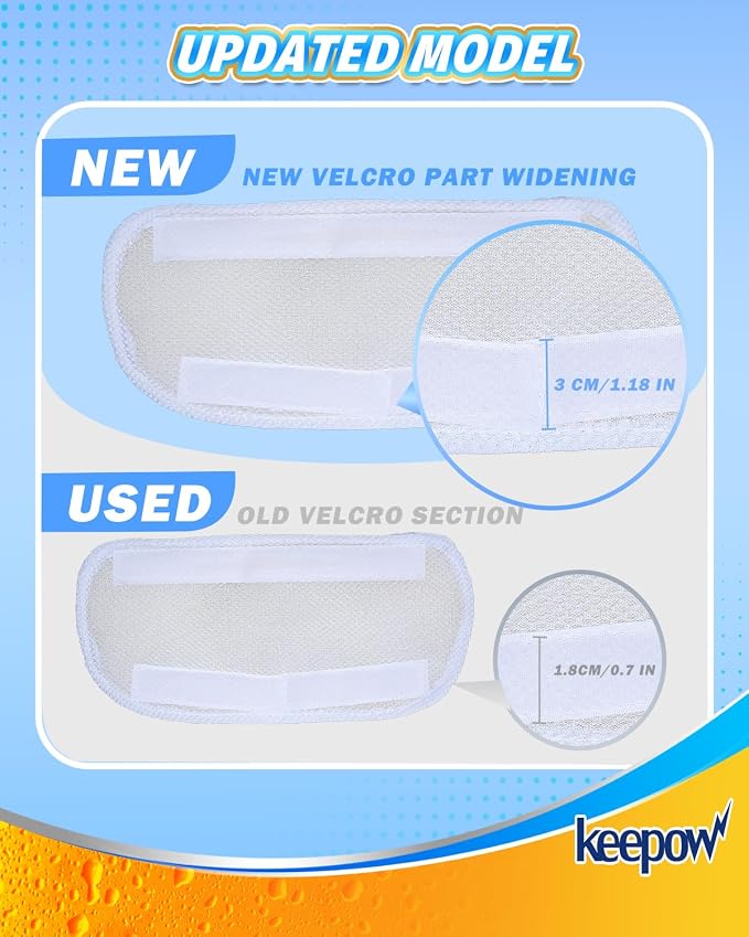 KEEPOW Upgraded Microfiber Replacement Pads Compatible with GorFanty Steam Mop GF-6610B/GF-6610 Fit for Neugo Steam Mops NE033/NE033M, Reusable Mop Pads for Mxnsewr Steam Cleaner Accessories 4PCS
