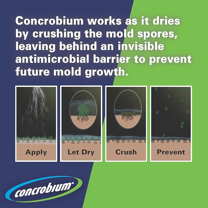 Concrobium Mold Control, 1 Gallon, Mold and Mildew Cleaner for Hard Surfaces, Helps Eliminate and Prevent Mold and Musty Odors, No Bleach Formula for Indoor and Outdoor Use