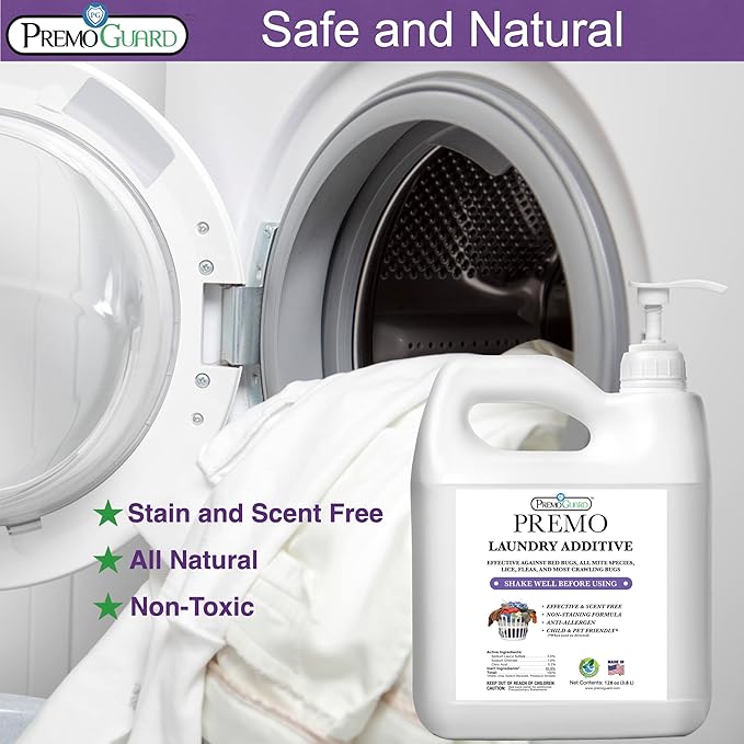 Premo Guard Bed Bug, Mite & Lice Natural Laundry Detergent Additive
