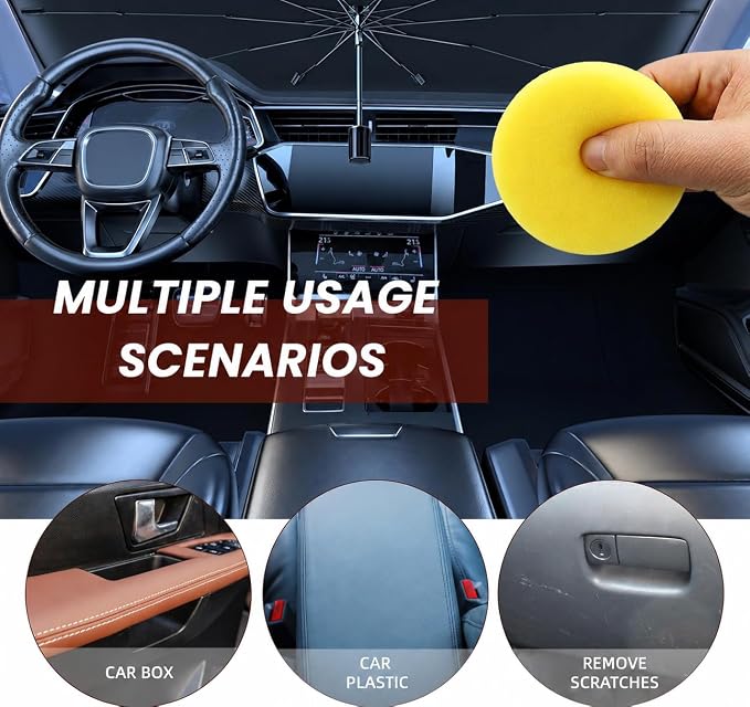 Interior Car Scratch Repair Paste, Car Scratch Removal Wax, 100g | Restores shine for plastic trim, Quick scuff removal, Revives original color, Non-greasy formula, Easy wipe-on application