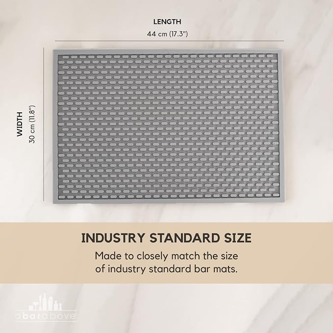 Premium A Bar Above Heavy Duty Bar Mat, Food Safe Silicone Mat, Mats for Bartending and Coffee, Commercial Strength Bartender Accessories, Dish Drying Mats for Kitchen Counter, Barista Accessories