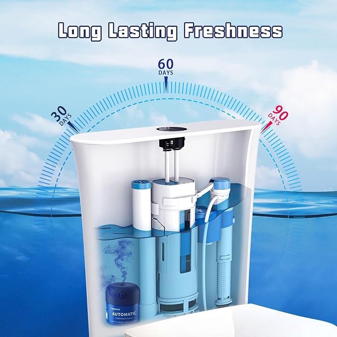 Toilet Bowl Cleaner, Automatic Long Lasting Continuous Toilet Bowl Cleaners, Bathroom Cleaner Prevent Stain Build Up Deep Clean,3 Bottles Septic Safe Toilet Bowl Tablets in Bottle Eucalyptus Scent