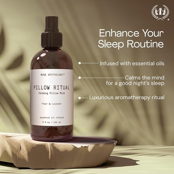 Muse Apothecary Pillow Ritual - Aromatic, Calming and Relaxing Pillow Mist, Linen and Fabric Spray - Infused with Natural Aromatherapy Essential Oils - 4 oz, Cara Orange + Fig + BlackBerry Vanilla