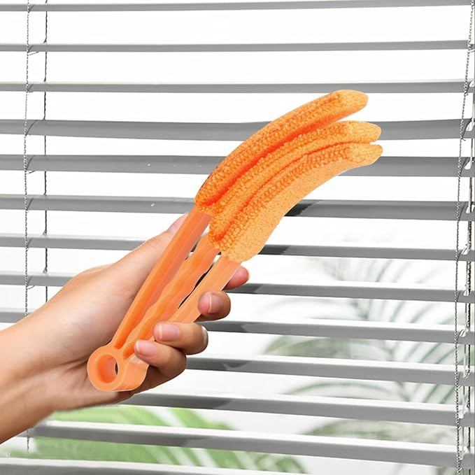 10-Pack Window Blind Cleaner Set:, Blinds Cleaner Brush, Blind Brush | Includes1×7-Finger Detail Brush,1×Shutter Cleaning Brush,and Replacement Heads,Efficient for Blinds,Vents,Keyboards,and More.