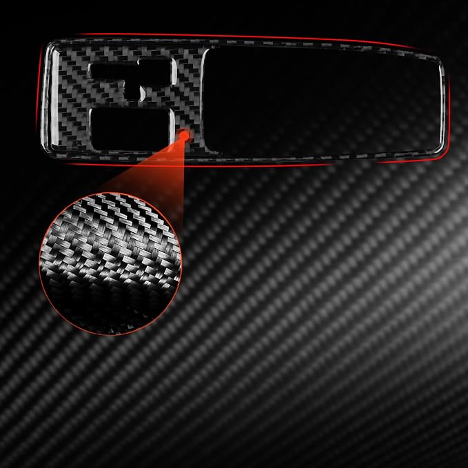 Real Carbon Fiber Gear Shift Stickers Fit for Audi A3 8Y S3 2021-2025 | Gear Shift Indicator Panel Trim Center Console | Accessories | Thick Overlay | Anti-scratch
