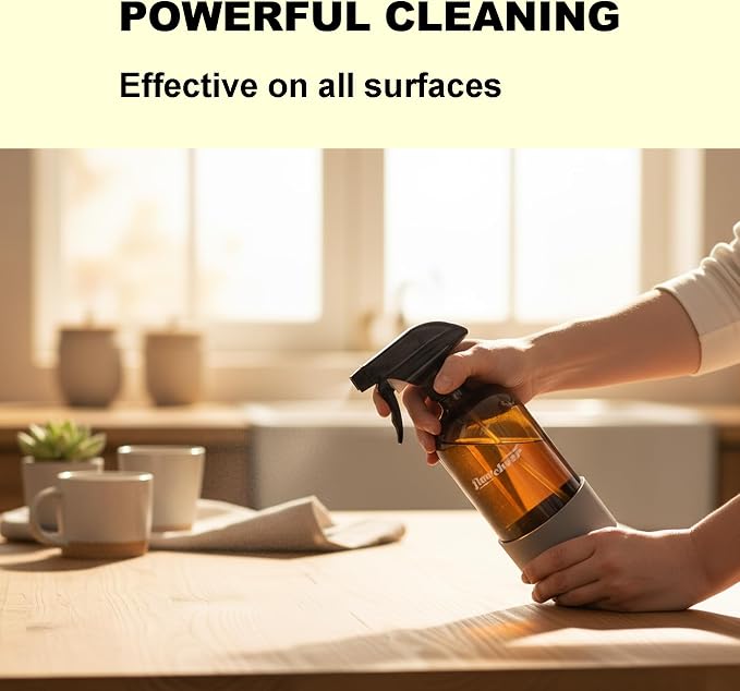 flowcheer MultiPurpose Cleaner Starter Kit-Lemon Scent all purpose cleaner concentrate,cleaning tablets (6 Refill tablets) with Reusable Spray Bottle Multi-Surface Cleaner, 6x17fl oz