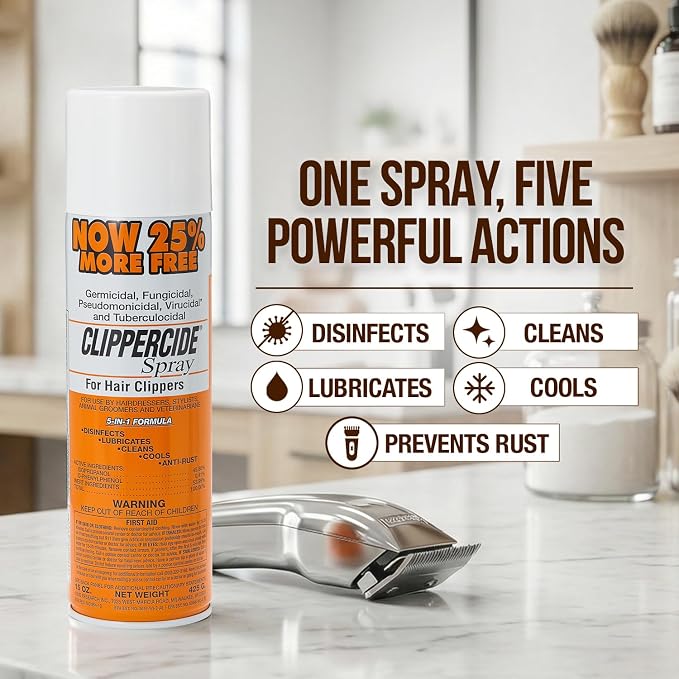 Clippercide Disinfectant Spray 15 Ounce Size (354ml) (2 Pack)