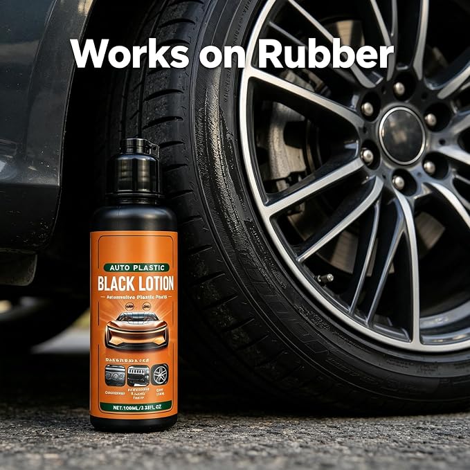 Auto Plastic Black Lotion, Black Lotion Auto Plastic, Plastic Restorer for Cars, Auto Plastic Black Lotion, Can Restore the Luster of Faded Plastics and Rubbers (3PCS)