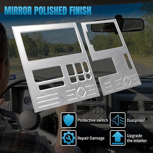 Billet Dash Bezel Kit for 1988-1994 Chevy Silverado GMC Sierra | CNC Aluminum, Polished Finish, Fits OBS GMT400, Gauge Cluster And Radio Trim