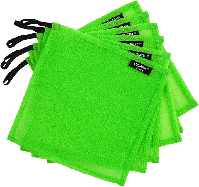 Lunatec® Odor-Free Kitchen Dishcloths. A Scrubber and scouring pad for All Surfaces. Safe for Non-Stick. (6-Pack)