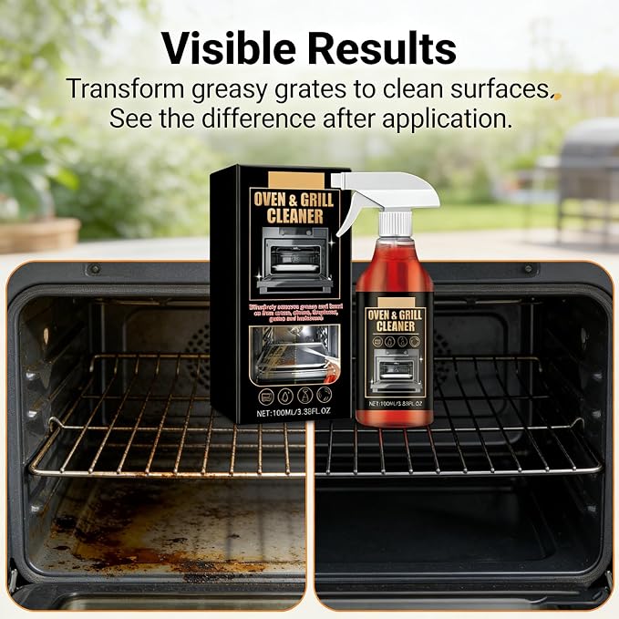 MYSQIHO Kitchen Heavy Oil Cleaner Spray, 100Ml All Purpose Kitchens Heavy Oil Cleaning Agent, Clean Spray Cleaner for Ovens, Countertops, Stovetop (2pcs)