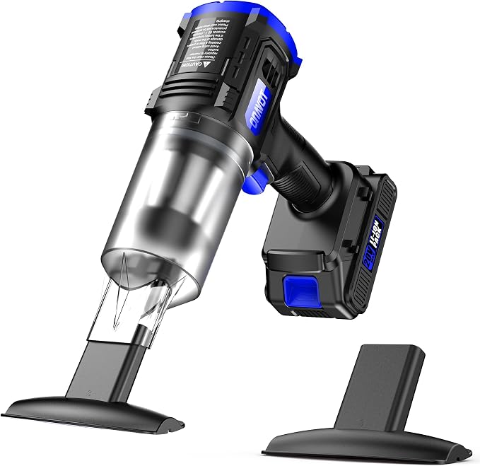 Car Vacuum Cordless, 35000PA Strong Suction Handheld Vacuum with 2 Detachable Batteries, 60Min Runtime Portable Vacuum Cleaner for Car Detailing, Pet Hair, Home Couch & Office, 350ML XL Dust Cup