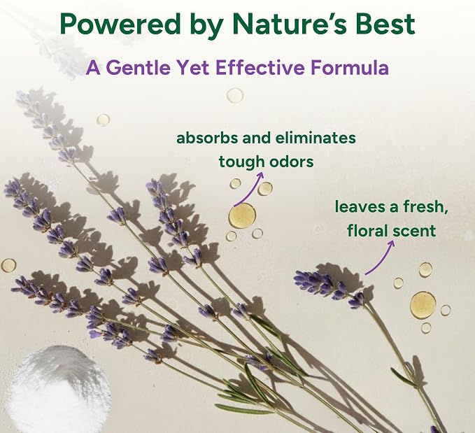 Good Natured Brand | Carpet Deodorizer & Freshener Powder | 60 oz Pet Odor Eliminator for Strong Odor & Pet Urine | Fresh Natural Lavender | Safe for Homes with Pets