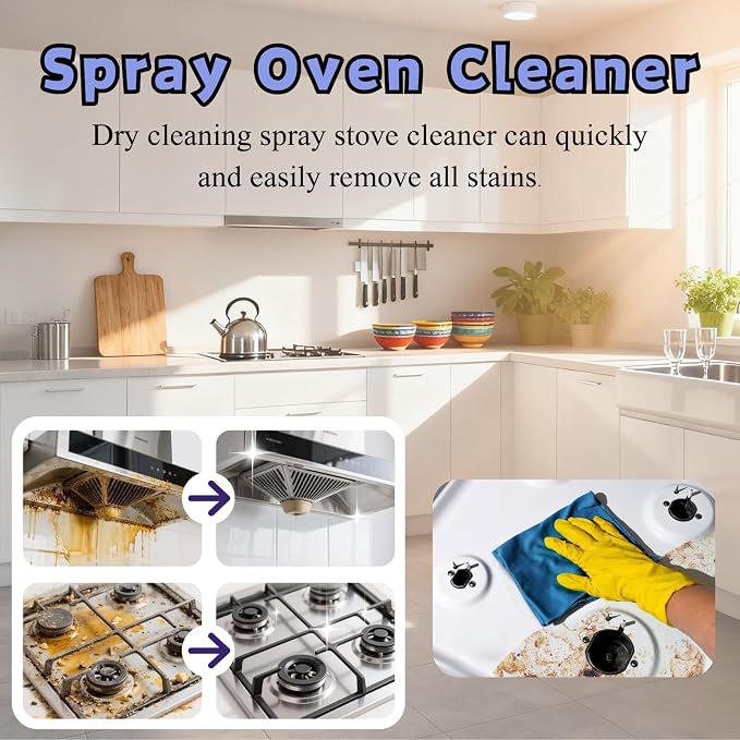 Multi-Purpose Cleaning System,Clean Spray Cleaner For Ovens,Spray Oven Cleaner,Multi-Surface Cleaners With Concentrated Cleaning Tablets,Sided Cleaning Agent Suitable For Households