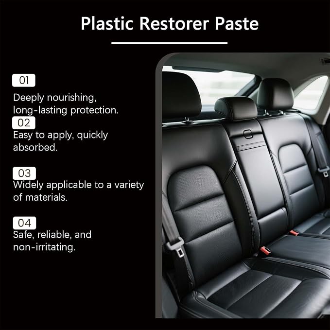 Trim Restorer Automotive 50g Polishing Car Detailing Kit | Vehicle Dashboard Cleaner Paste for Truck SUV RV Sedan Van Door Trim Bumpers Dashboard Wheel