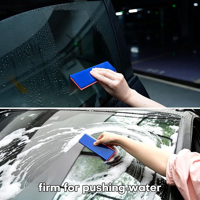 NEWISHTOOL 2 Pack Rubber Squeegee (8-Inch Replacement Blade, No Handle) | Window Tint Squeegee for Water Removal, Windshield Rear Back Glass Cleaning, PPF Installing and Window Film Application