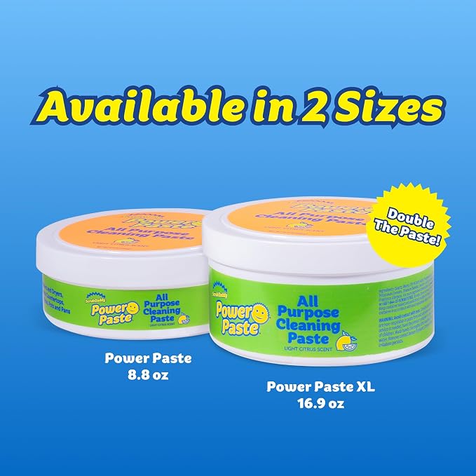 Scrub Daddy Sponges & PowerPaste XL Value Pack - 4 Scrub Daddy Multipurpose Dish Sponges & PowerPaste XL All-Purpose Cleaning Paste - Scratch-Free, Multi-Surface Household Cleaning Supplies Kit (5ct)