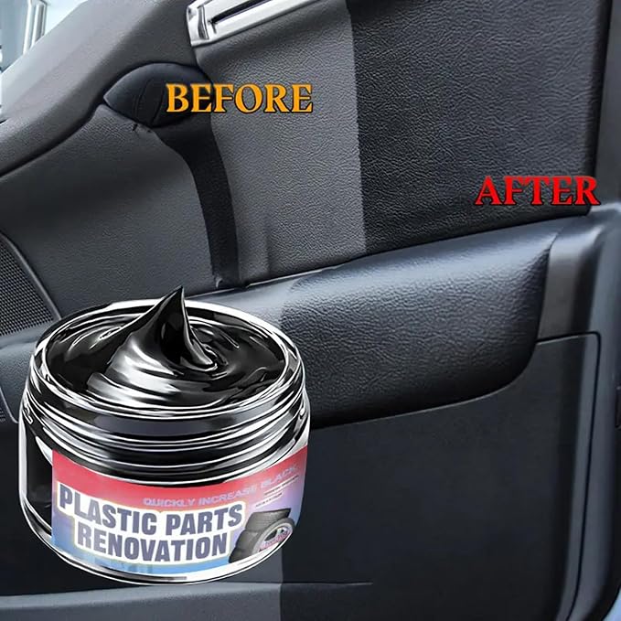 Car Trim Restorer Repair Shine Cleaner | Long Lasting Car Tire Wax for SUV Truck Vehicle Automotive Sedan Scooter RV Seat Console Dashboard Wheel