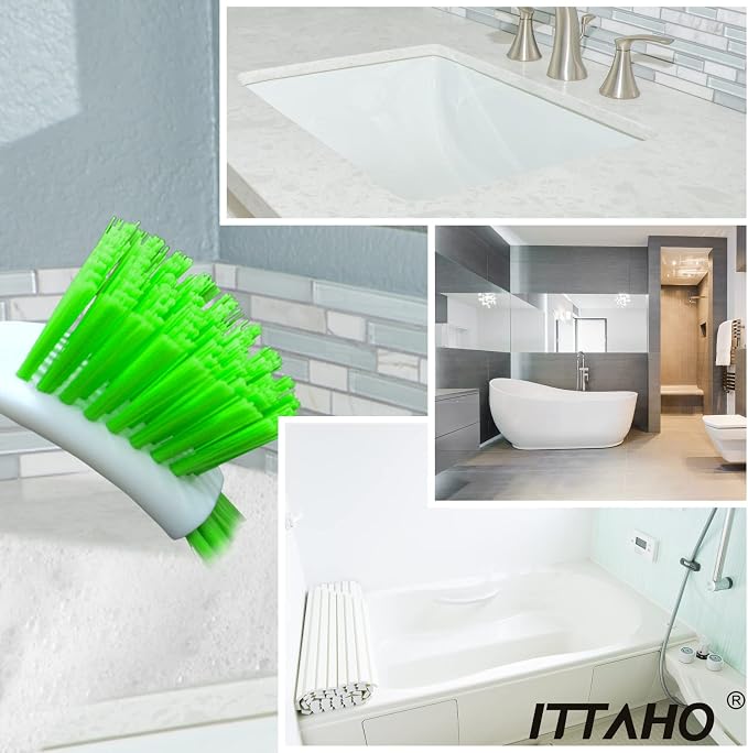 3 Pack Dish Brush,Dish Scrub Brush, Kitchen Scrub Brush for Cleaning Dishes, Double Sided Bristles Scrubber Cleaner for Dishes,Sink,Pots,Pans,Bathroom Shower,Tile,Tubs