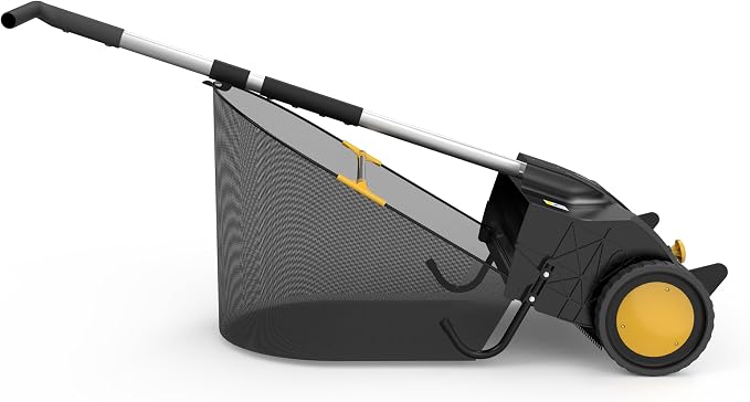 Splendor T-Handle 21' Lawn Sweeper Yard Sweeper for Easy Using Saving Space for Storage Stand up Design