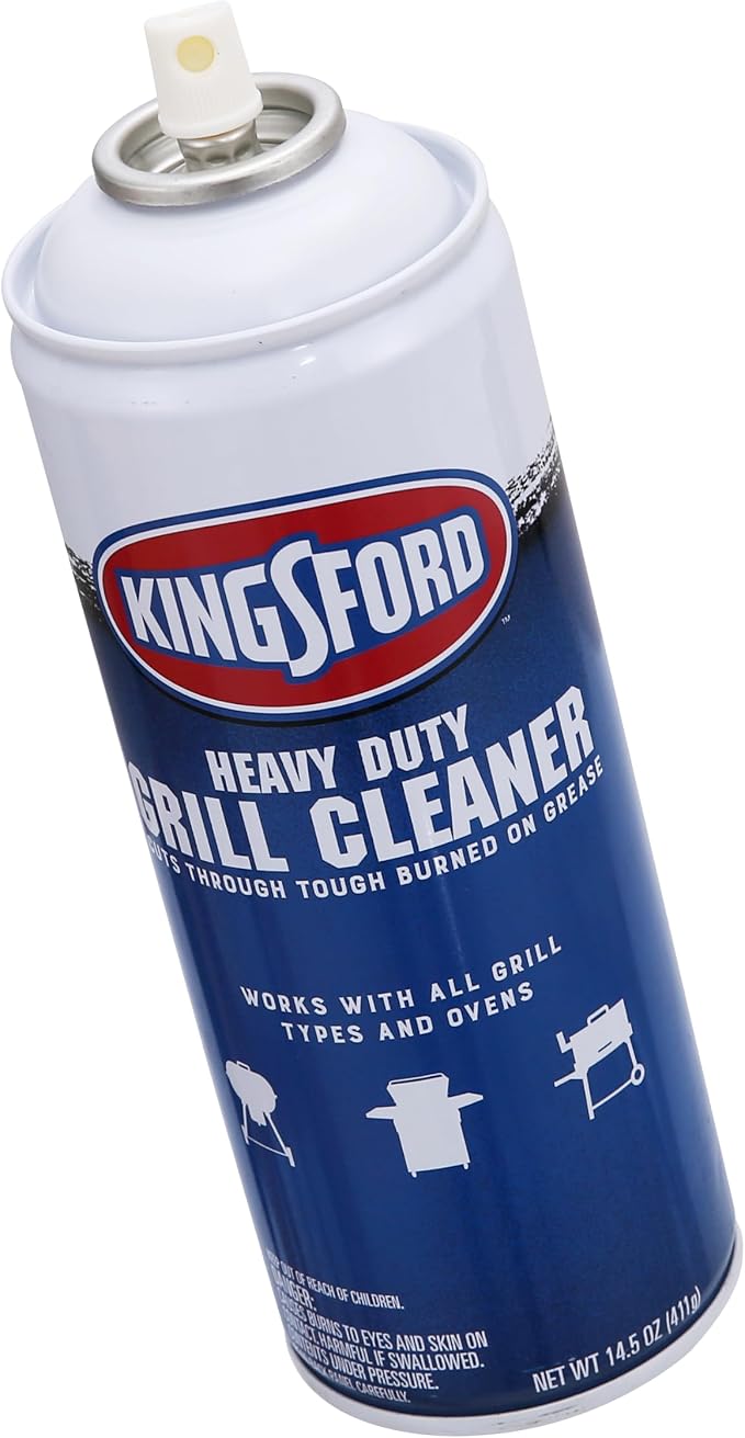 Kingsford Heavy Duty Foaming Grill Cleaner Spray BBQ Degreaser for Charcoal and Gas Grills Cuts Grease Burnt-On Food and Grime Easy Spray-On Foam for Grill Grates and Surfaces 14.5 OZ Aerosol Can
