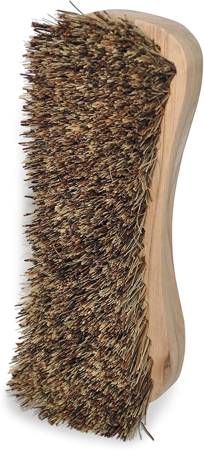 All-Natural Wooden Scrub Brush Set – 12 Pack | Heavy-Duty Palmyra Bristle Cleaning Brushes for Commercial and Industrial Use | Floor, Tile, Grout and Workshop Scrubber | Bulk Cleaning Supply