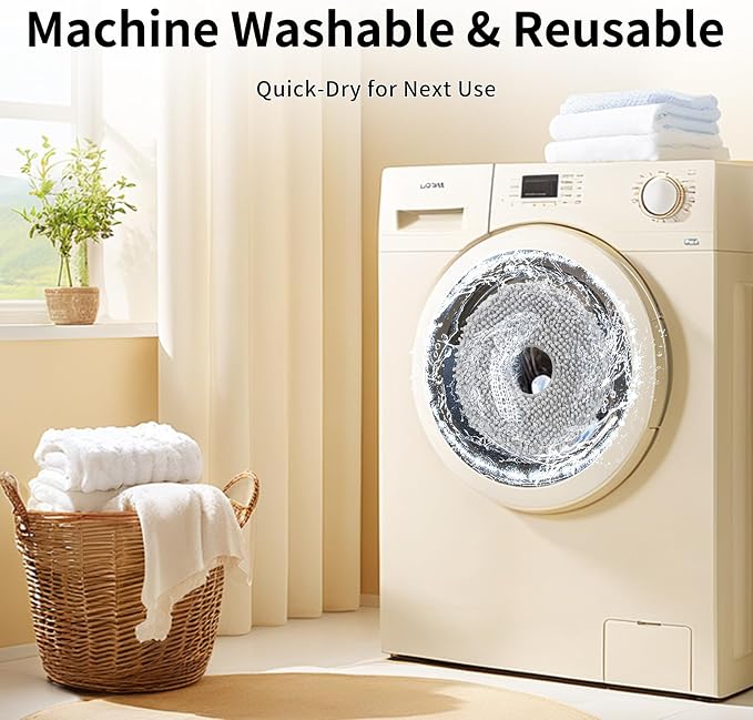 16 Pack Washable Mop Pads Replacement Compatible with Roborock Qrevo Series(Qrevo/S/Pro/Plus/Master/Slim/Curv/Edge/MaxV/Curv S5X/Edge S5A/S5V),Saros 10R, QV35A, QV35S Robot Vacuum