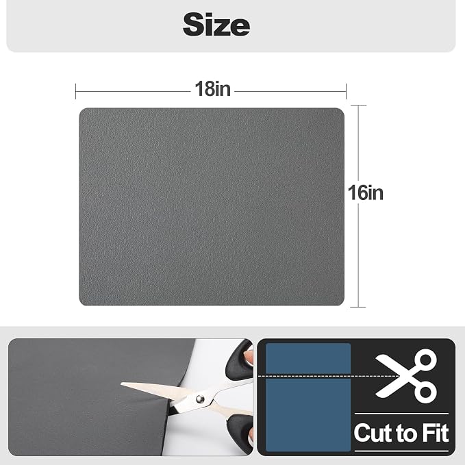 Ecotrim - Dish Drying Mat for Kitchen Counter | Coffee Bar Mat for Countertops | Heat Resistant Drainer Mat with Non-slip Rubber Backed | Hide Stain Kitchen Absorbent Draining Mat | Dark Grey 16"x18"