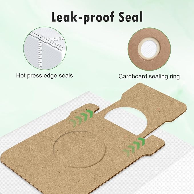 12 Pack Replacement Dust Bags Compatible with iRobot Roomba Vacuum Cleaner | for i, j, s Series, Roomba 104, 105 Vac, 105 Combo, Plus 405, Plus 505 Combo, Max 705 Vac, 705 combo, Disposable Vacuum Bags