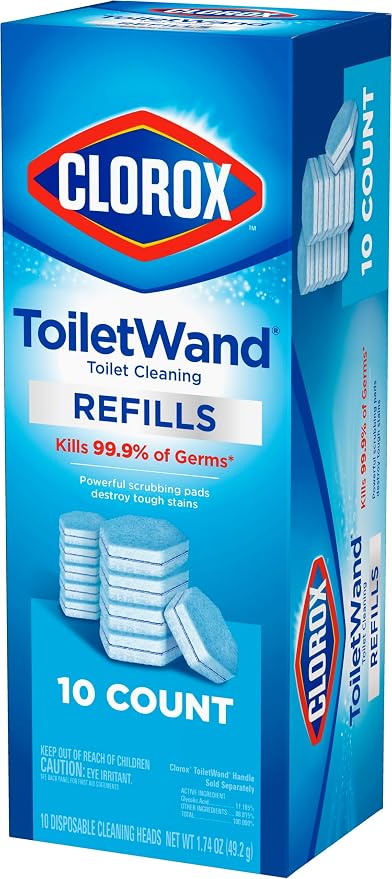 CLOROX ToiletWand Toilet Cleaner Refills,Toilet brush,Original,10 Count (Pack of 6)