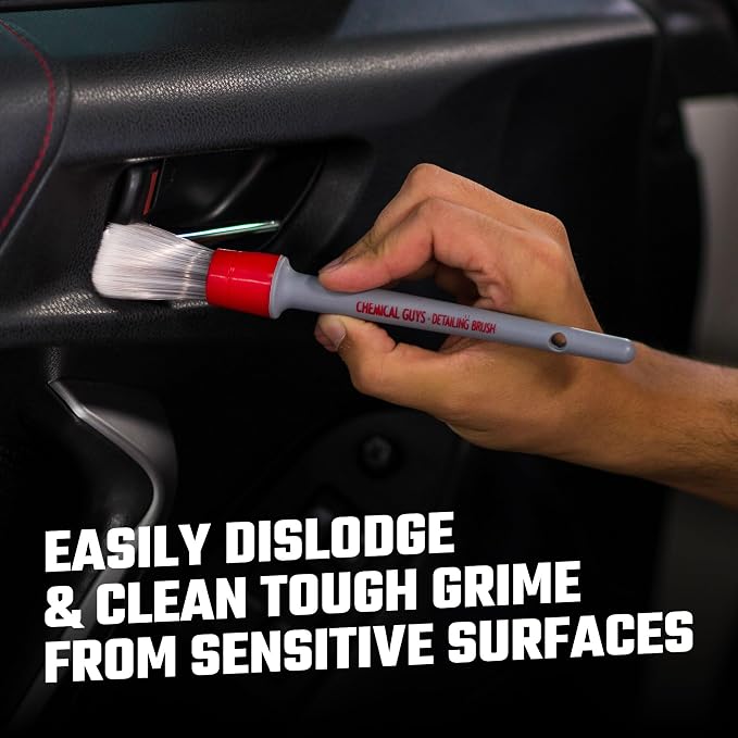 Chemical Guys, All in the Details Interior Detailing Brush Set, 3-Piece | Three soft, durable brushes reach vents, consoles, buttons and trim to lift dust and grime from tight spots