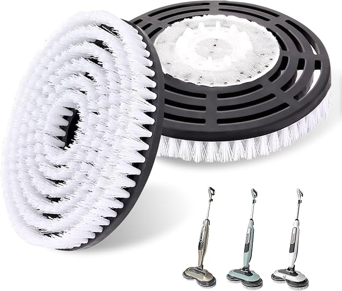 Upgraded Steam Mop Pads for Shark S7000 Series - Replacement Brush Heads with Scrubbing Bristles | Deep Cleans Hardwood, Tile, Laminate Floors | Compatible with S8201/S8001/S7201 Models-2 Pack