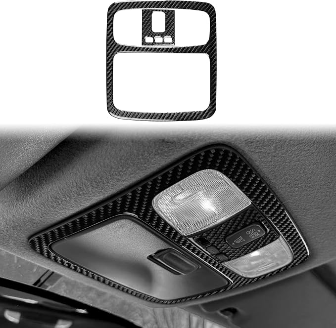 Carbon Fiber Roof Light Decals Fit for Toyota 4Runner(N210) 2003-2009 | for SR5/Sport Edition/Limited 2003 2004 2005 2006 2007 2008 2009 | Accessories | Roof Reading Light Cover Trim | Anti-scratch