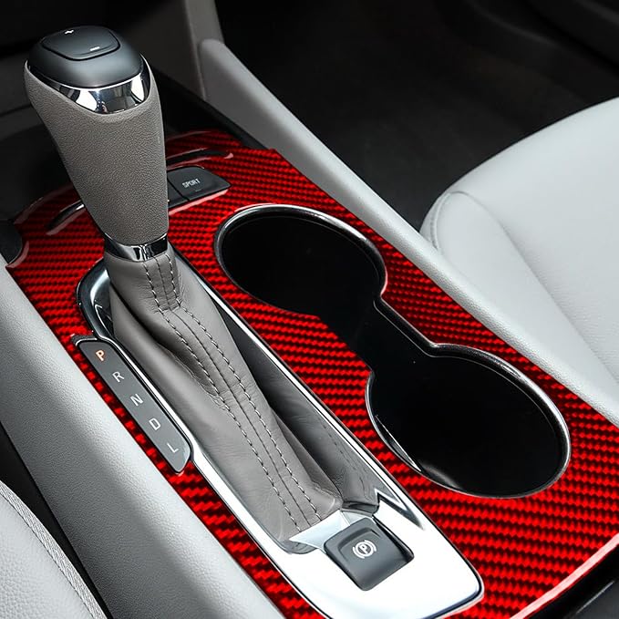 Real Carbon Fiber Trim for Chevy Malibu 9th Gen Accessories | for 2016-2024 Gear Shifting Panel Cover Sticker Interior Thick Overlay Decal