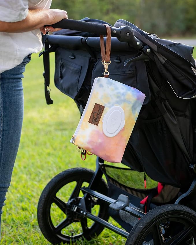 Bumco Diaper Clutch - Portable Wipes Dispenser & Baby Travel Essential, Airtight Dispenser, Refillable Wipes Container, Travel Baby Essentials, Diaper Bag Purse