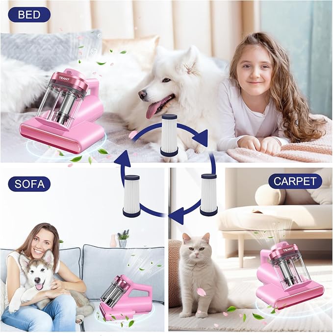 2 PCS HEPA Filters for Teant Mattress Vacuum Cleaner | HEPA Filters for Teant Mattress Vacuum, Fits Model MV-BLUE, MV-PINK, MV-GEAY & MV01, Support Fresh Clean Sleep