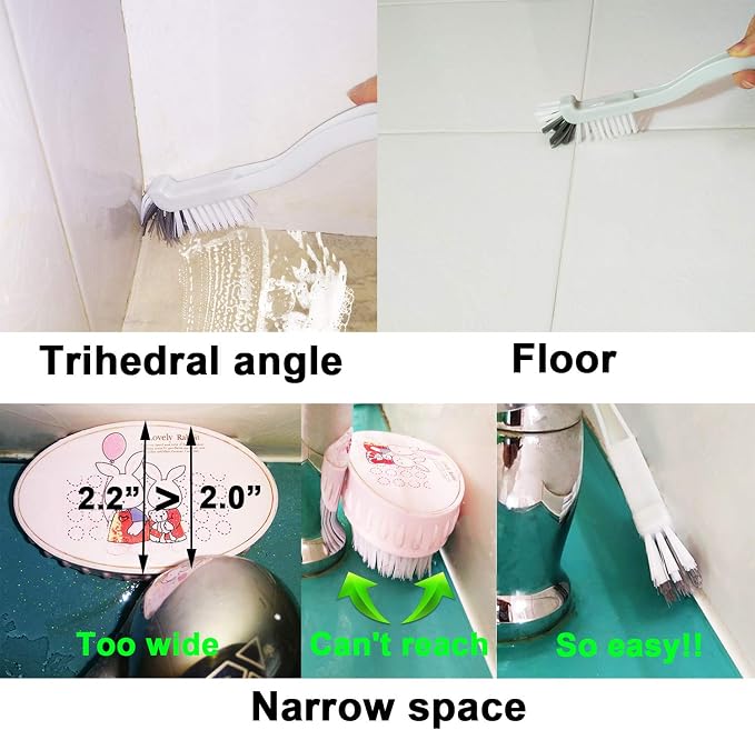 Dish Brush Kitchen Cleaning Brush Bottle Brush Bathroom Scrub Brushes Sink Household Pot Pan Edge Corners Tile Lines Brush with Stiff Bristles