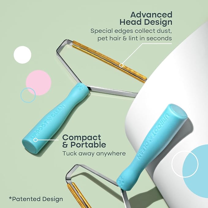 Uproot Clean Pro Pet Hair Removal Tool - Multi-Fabric Edge, Carpet Rake | Reusable Special Dog Hair Remover for Couch, Pet Towers, Rugs, Cat Mats, and Trunks & Much More, Patented Design