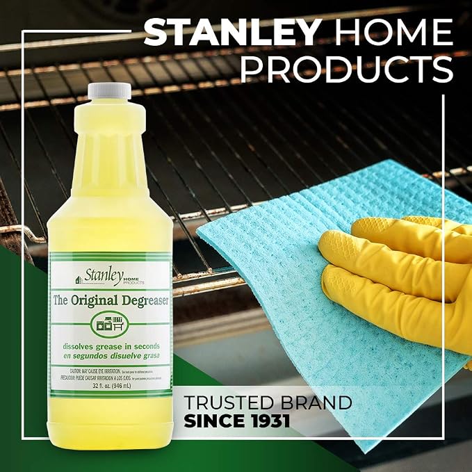 STANLEY HOME PRODUCTS Original Degreaser - Removes Stubborn Grease & Grime - Powerful Multipurpose Cleaning Solution for Home & Commercial Use (4 Pack)