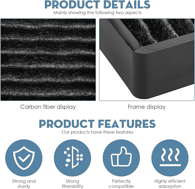 5230W1A003A Charcoal Filter Replacement for LG Microwave Charcoal Filter and Kenmore Microwave Hood AP4439398 1164492 AH3527523 EA3527523 PS3527523 LG Microwave Filter Replacement