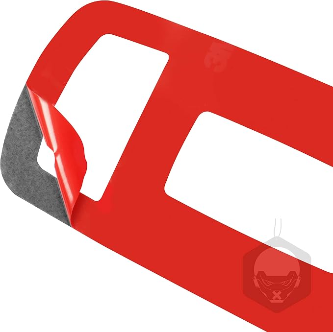 Window Switch Panel Trim Fit for Dodge Charger/Chrysler 300 2011-2023 | Real Carbon Fiber | Accessories | Rear Door Window Lift Switch Panel Trim | Thick Overlay | Self-adhesive | Red