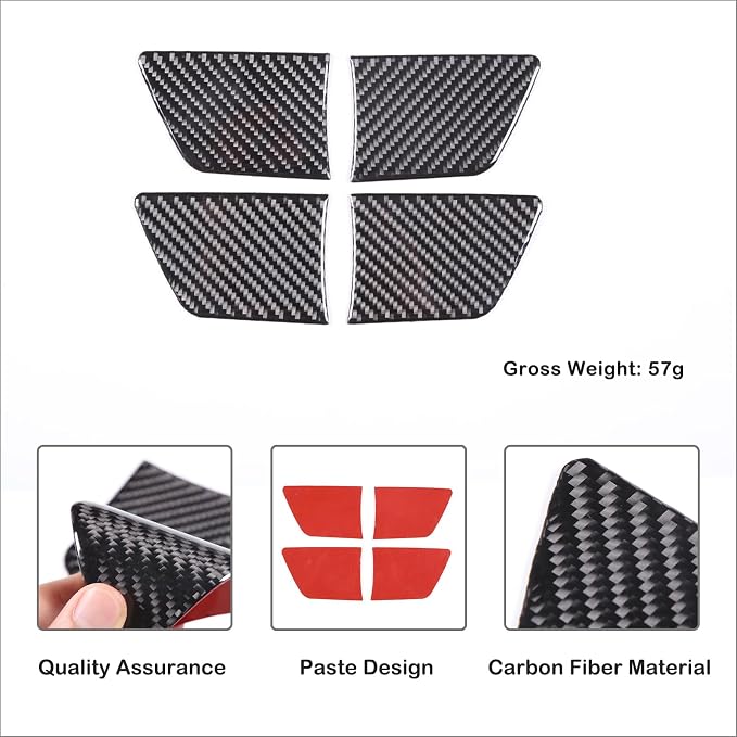 Toyota Tundra/Sequoia 2022-2024 Non-Marking Car Door Bowl Protector - Real Carbon Fiber 3D Sticker, Scratch Protective Film