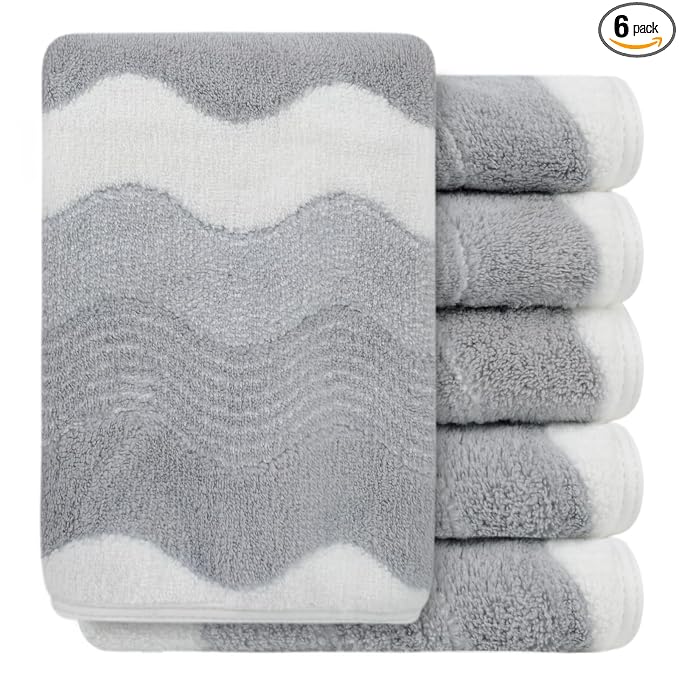 SINLAND Absorbent Coral Velvet Washcloth Ultra Soft Microfiber Face Towels 12 x 12 inch Multi-Purpose Face Cloths for Household and Sport