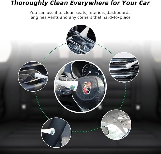 GOCCIDA Tornado Car Cleaning Gun Powerful Dry Car Detailing Air Gun Blower | Vortex Car Detailing Kit Pro High Pressure Blower Gun for Cleaning Interiors & Exteriors for Air Compressor Blasts Dust Fast