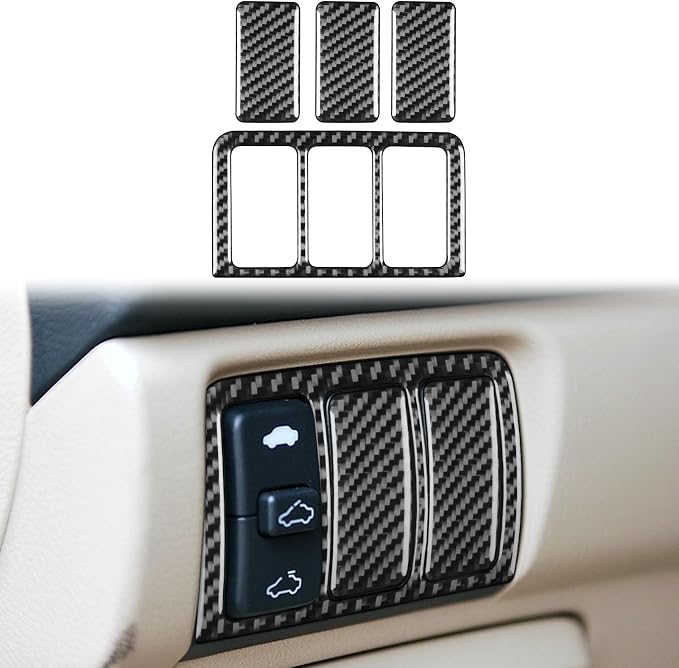 Real Carbon Fiber Trim for Honda Accord Accessories | for 2003 2004 2005 2006 2007，Sunroof Switch Control Panel Cover，Interior Dash Panel，Thick Overlay Sticker Decal