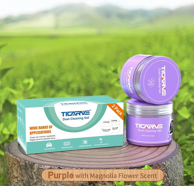 TICARVE 2Pack Cleaning Gel for Car Putty Car Vent Cleaner Cleaning Putty Gel Auto Tools Car Interior Cleaner Dust Mud for Cars and Keyboard Cleaner Slime Purple (320g/11.2oz) | Car Interior Cleaner Dust Mud For Cars Detailing Tools Cleaner Slime Keyboa...