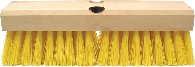 Weiler 44434 10" Block Size, 6 X 18 No. Of Rows, Wood Block, Polypropylene Fill, Deck Scrub Brush, Natural