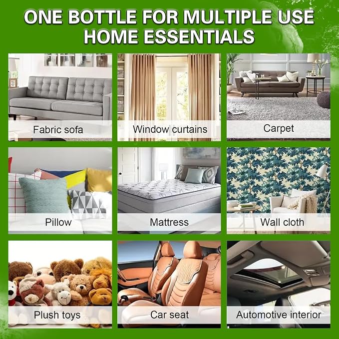Upholstery Foam Cleaning 2 Pack, No Rinse Fabric Cleaner for Sofas, Couches & Car Seats, Quickly Lifts Stains & Dirt, Safe for Households with Kids & Pets, Easy-to-Use for Fresh & Spotless