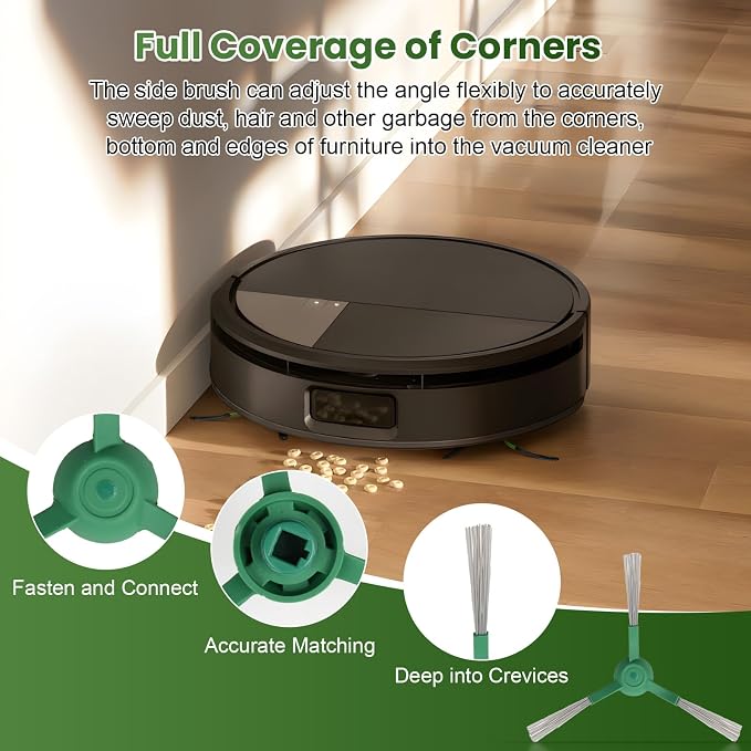 19 Pcs Accessories Kit Compatible with iRobot Roomba Max 705 / Plus 504 Vac | Include 2 Main Brushes, 6 Dust Bags, 4 Filters, 6 Side Brushes, 1 Cleaning Tool, Robot Vacuum Replacement Parts